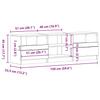 TV Cabinet Black Oak Look 150 x 33.5 x 45 cm