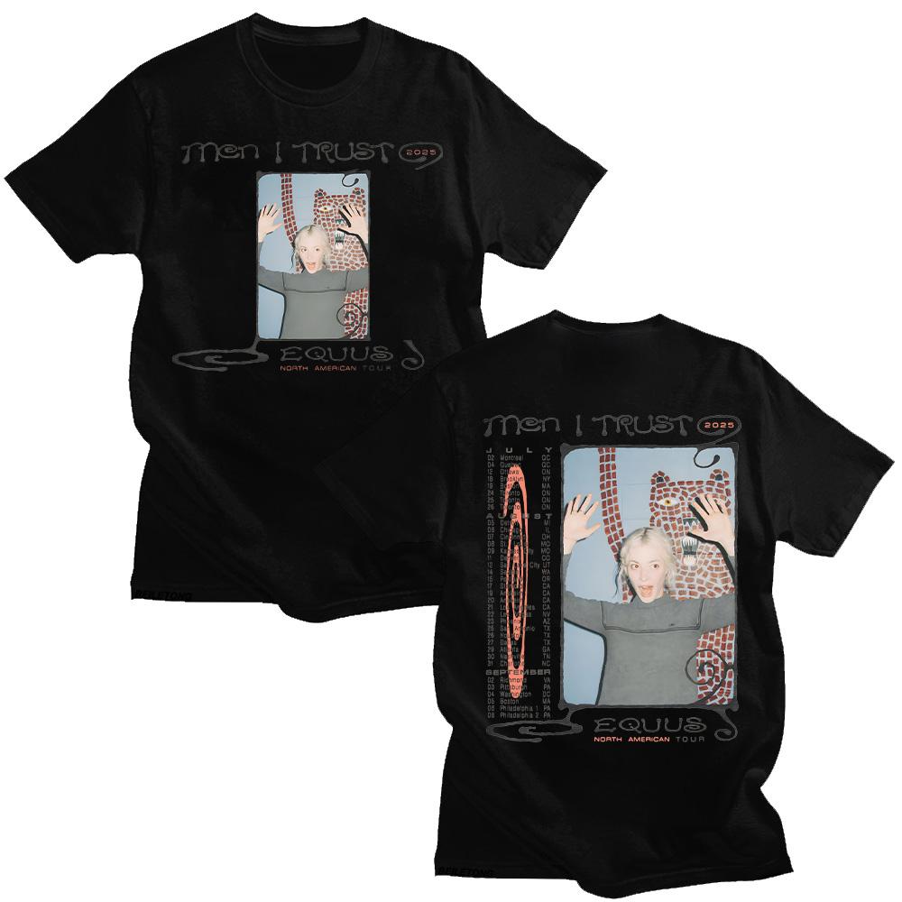 XIXI Fashion Men I Trust Equus Tour 2025 T-shirts Men I Trust Band Nieuwe T-shirts Harajuku Vintage Oversized T-shirt Casual Katoen Korte Mouw Top L