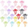 24Pcs 12 Colors Spray Painted Alloy Pendants, Bowknot, Mixed Color, 21.5x14.5x2.5mm, Hole: 2mm, 2pcs/color