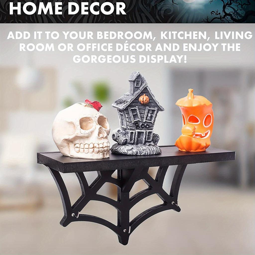 Suspended Shelving Unit, Halloween Decoration, Shelving Unit, Dark Crystal Display Unit, Wooden.