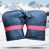 Thickened Cotton Motorcycle Handlebar Gloves Reflective Strips Handlebar Muffs  Winter Riding