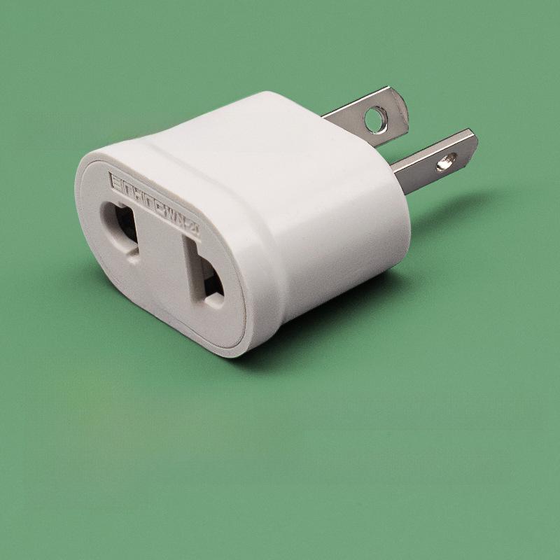Adaptateur de voyage universel rond-plat: Adaptateur de prise UE, US, AU (Prise à deux trous)