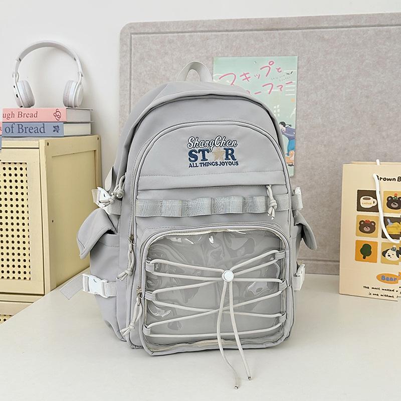 

Школьный рюкзак высокая ценность двухмерный милая девочка несущая ученики средней школы повседневный легкий