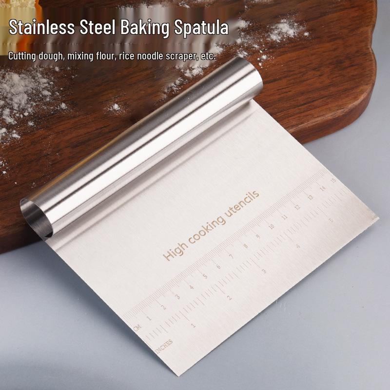 Multi-functional Stainless Steel Baking Scraper & Noodle Cutter with Scale Other