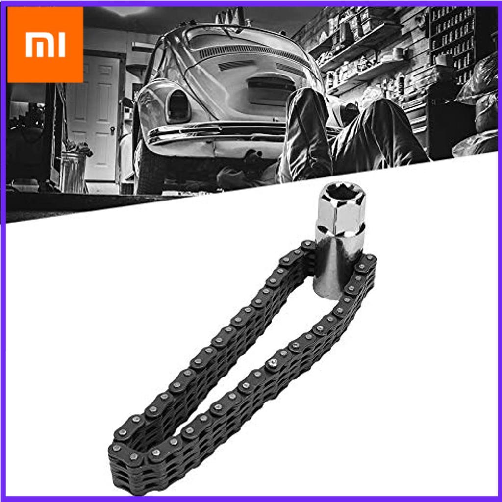Xiaomi Engine Oil Filter Wrench Heavy-duty Ratchet Chain 44 Knot Double Chain Belt 120mm Cover Disassembly General Motors Repair Tool