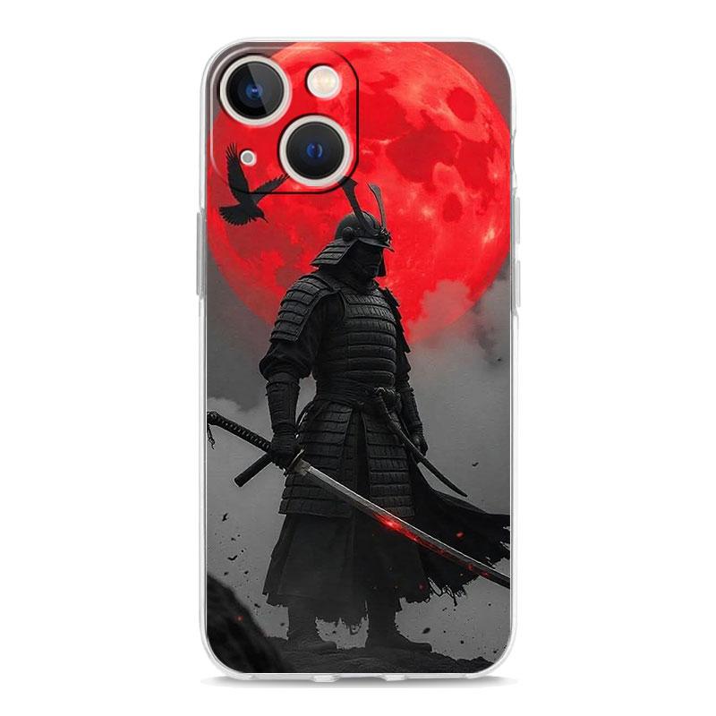 Phone Case For iPhone 17 Air Cases iPhone 16 15 12 13 14 Pro Max SE 7 8 Plus iPhone11 Clear Cover Japanese Bushido Samurai