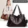 Stylish Leather Tote Bag Trendy Rivet Decor Shoulder Bag for Women