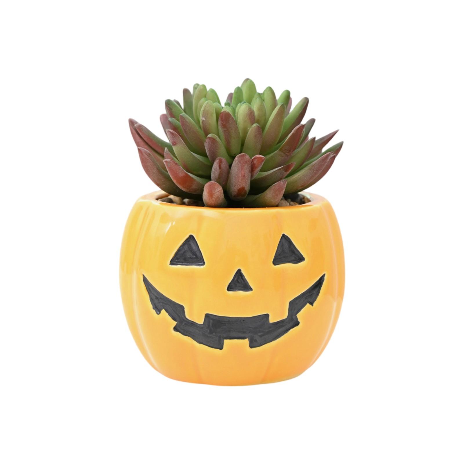 

Halloween Flower Pot Decoration, Pumpkin Fake Plant Flower Pot One Size