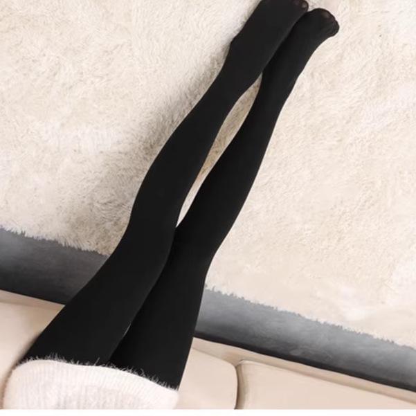 Matte Slimming Leggings & Anti-Snag Stockings: Abdominal Control, Inner/Outer Wear, Flesh-Colored, Black