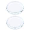2PCS Nail Art Palettes Color Mixing Toning Glass False Eyelash Glue Hold Makeup Pallet