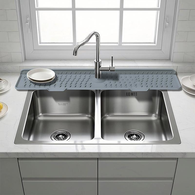 Kitchen Sink Splash Guard Faucet Mat Splash Catcher Handle Drip Catcher Tray Multipurpose For Kitchen Dish Drying Mats