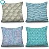 Geometric Wave Printed Polyester Throw Pillow Cover Decorative Cushions Cover Pillow Case For Home Decor Sofa Pillowcase 45X45Cm