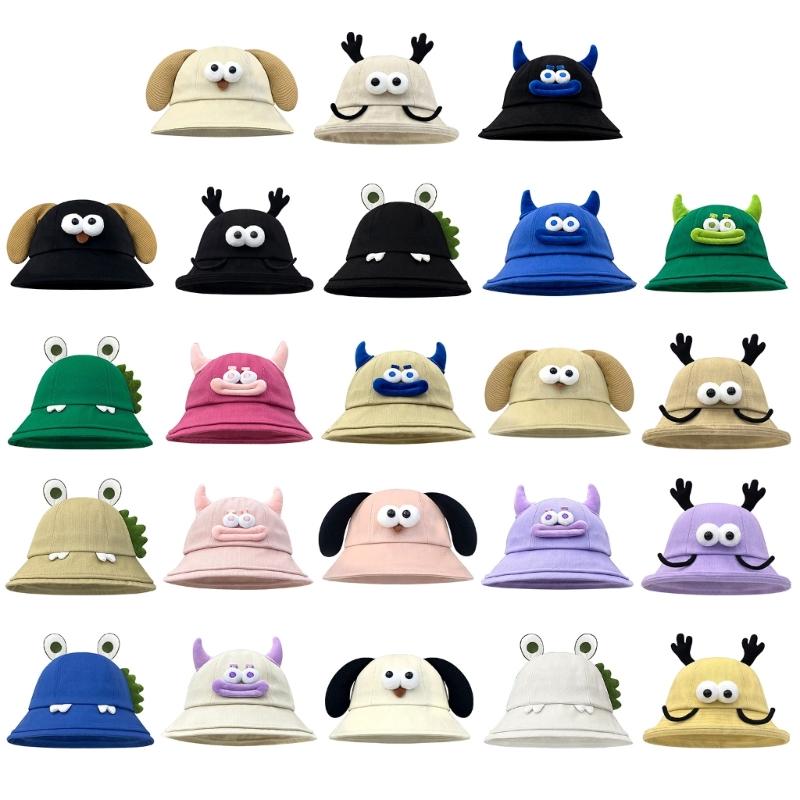 Cartoon Sun Hat with Plush Tentacles Women Photo Hat Outdoor Fishing Camping Hat