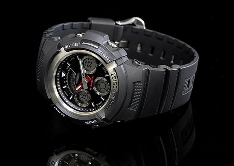 Cinturino Per Casio G-Shock Orologio in Silicone da Uomo AWG-M100/M101 AW-590/591/5230/G-7700/7710 Nero Impermeabile Cinturino Braccialetto