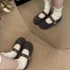 Suede Red Light Mouth Single Shoes Female Spring and Autumn New Retro Gentle Fairy Style Casual Soft Flat Mary Jane Shoes