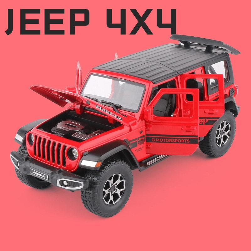 1:22 Jeeps Wrangler Rubicon Alloy Car Model Diecasts Simulation Metal Off-road Vehicles Car Model Collection Childrens Toys Gift ALS1