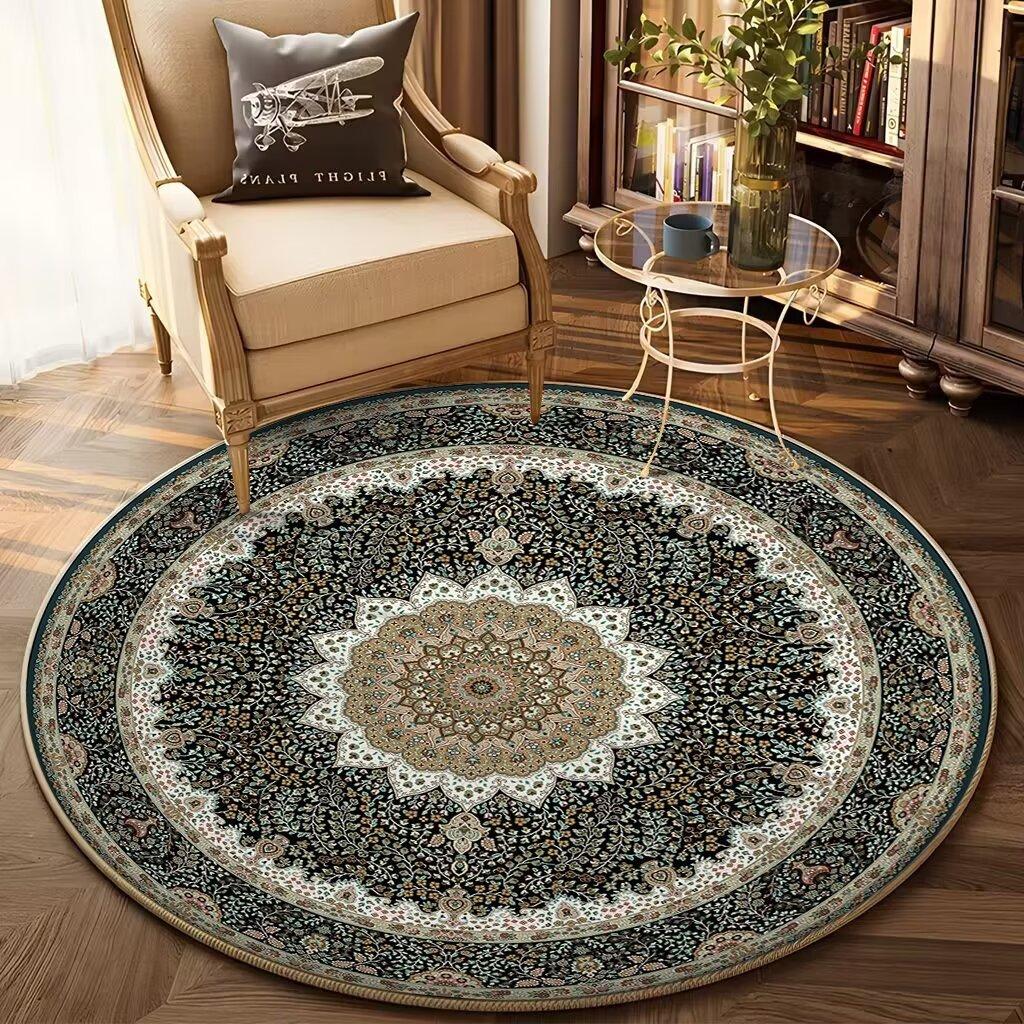 Boheems Rond Tapijt voor Woonkamerdecoratie Sofa Tafel Decoratie Huistapijten Zachte Flanel Stoelmat Groot Oppervlaktekleed voor Slaapkamer 80cm 31.49 in