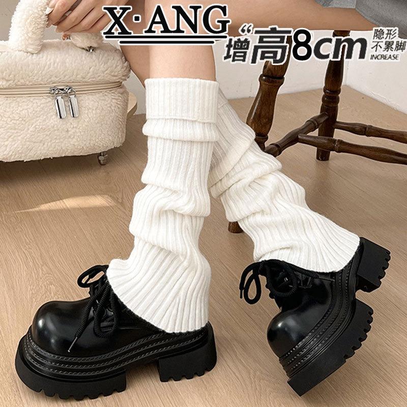 Muffin Thick Sole Heightening Small Leather Shoes Women's Big Head Derby Shoes Spring New Small Single Shoes