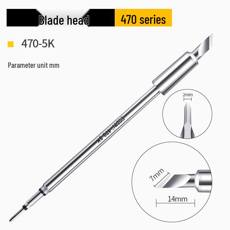 C470 Universal 500W Soldering Iron with High-Quality Heating Core, Blade & Horseshoe Tips for Large Solder Joints