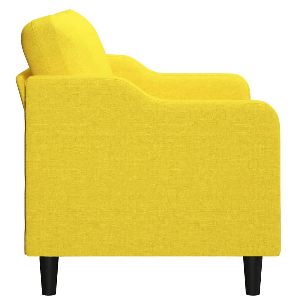 Vidaxl 2-Seater Sofa, Light Yellow, 120 Cm, Upholstered In Fabric