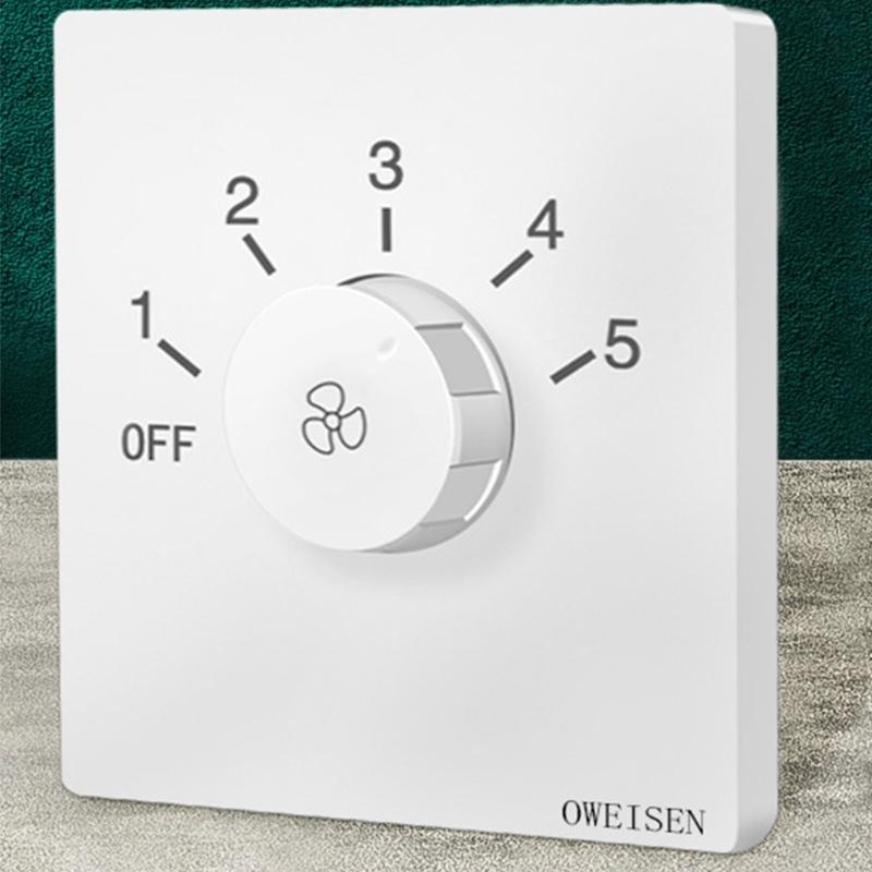 Adjustable Ceiling Fan Speed Control Switch Wall Button Dimmer Switch Electronics Mechanical Rotary-On/Off Switch 220V