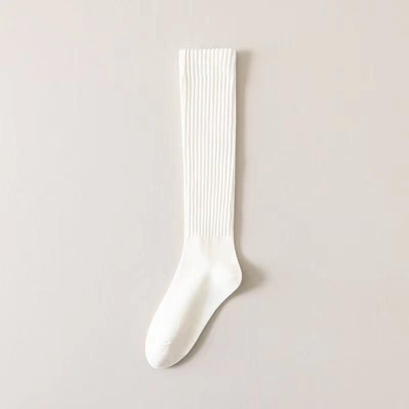 Verdickte Damen-Wollsocken in Knielänge mit Rippstruktur für Herbst/Winter