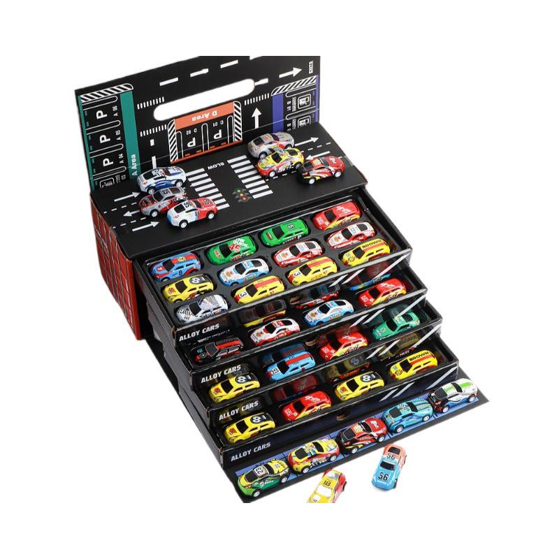 48 Mini Pull-Back Cars Garage Gift Set for Boys