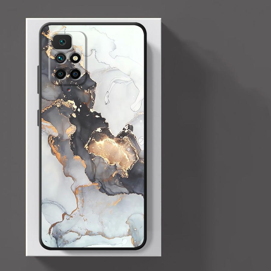 Handyhülle Case für Xiaomi Redmi 13C 14C A4 K40 K80 Pro 10 A1 A2 Plus A3 12C 9 A5 Marmorfarben