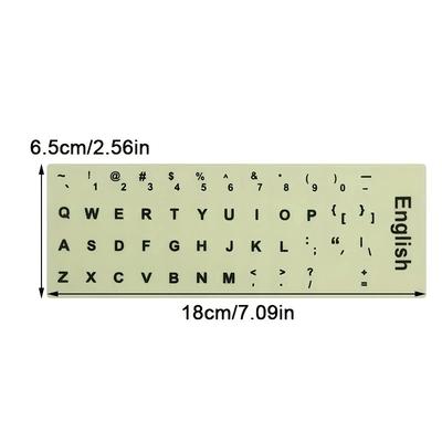 English Luminous Keyboard Stickers Letter Alphabet Layout Sticker For Laptop Desktop PC
