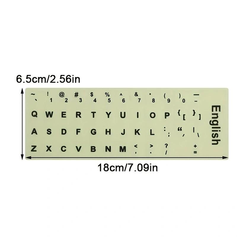 English Luminous Keyboard Stickers Letter Alphabet Layout Sticker For Laptop Desktop PC