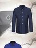 Traje de Verano Zhongshan: Chaqueta Estilo Militar de Abuelo para Hombres de Mediana Edad