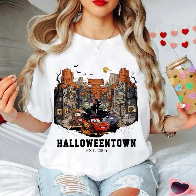 Cars Lightning Mcqueen Friends Halloween Town Tshirt Unisex Unisex S