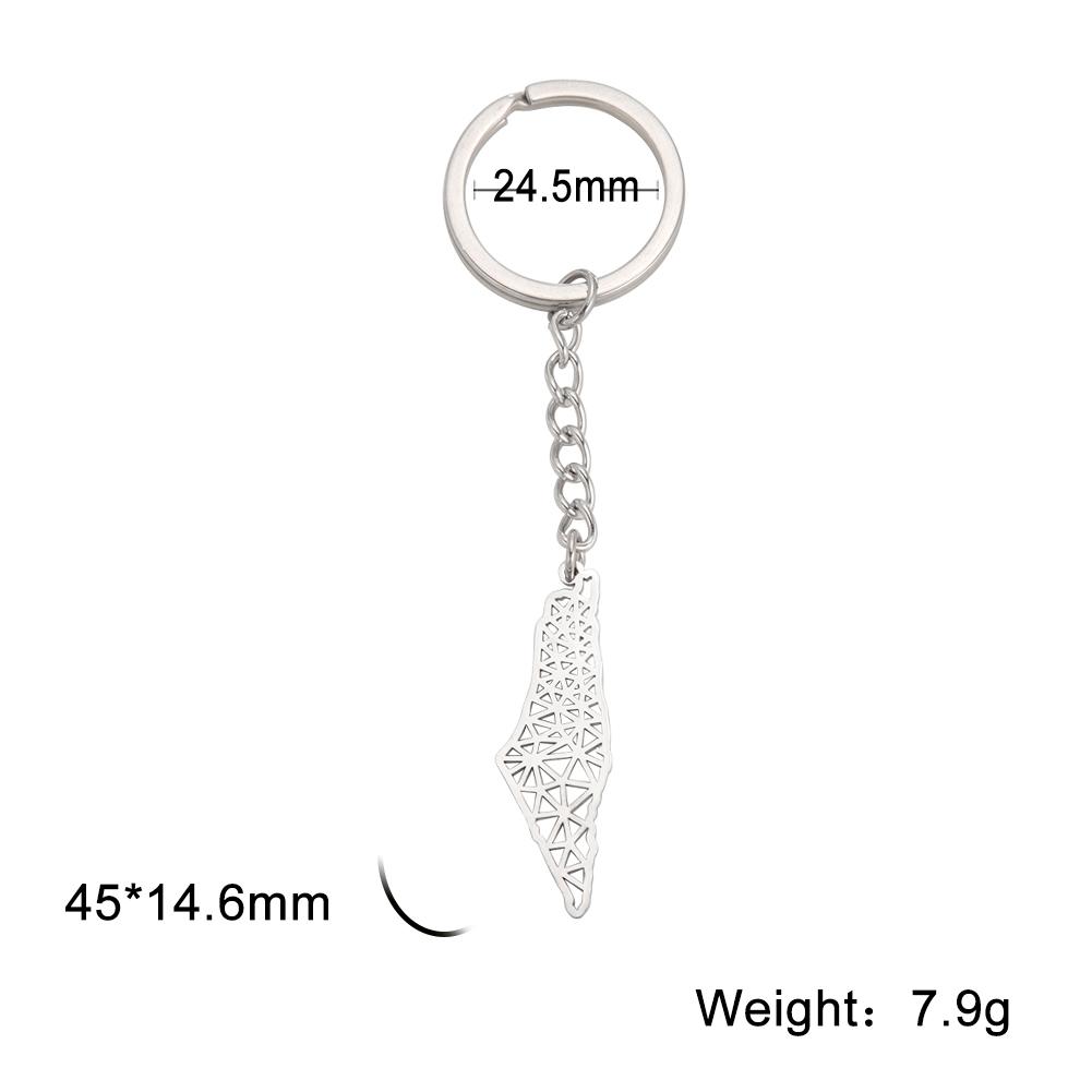 Dreamtimes Fashion Stainless Steel Keychain Necklace Car Bag Pendant Charm Muslim Amulet Islamic Rune Jewelry Gift