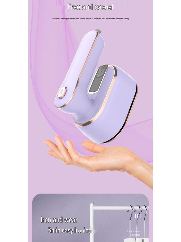Portable Handheld Steam Iron: Dual-Use, Dry & Wet, Rotatable, Foldable, Travel-Friendly Garment Steamer