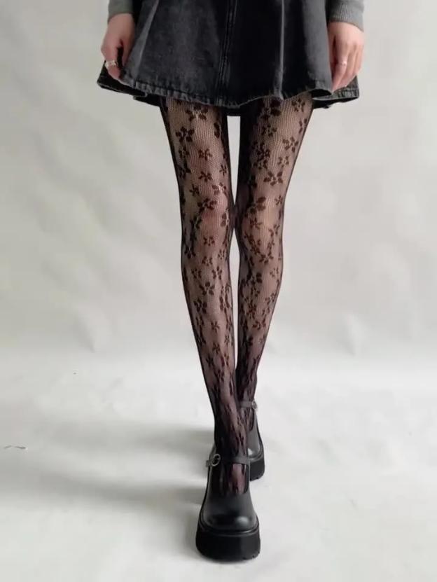 Women's Sexy Pantyhose With Hollowed Out Mesh Lace Pantyhose