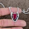 Red Jade Gemstone Handmade 925 Sterling Silver Jewelry Pendant 1.06" KKG-595