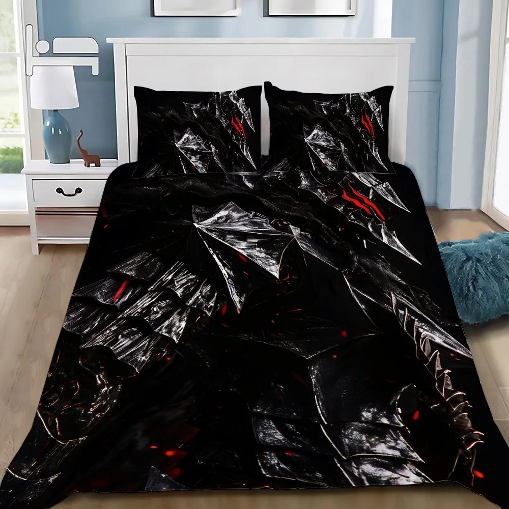 Duvet Cover Berserk 3D Exquisite Anime Guts Digital Printing Bedding Set Comforter Bed Youth Home Decor Kids Boys Gift