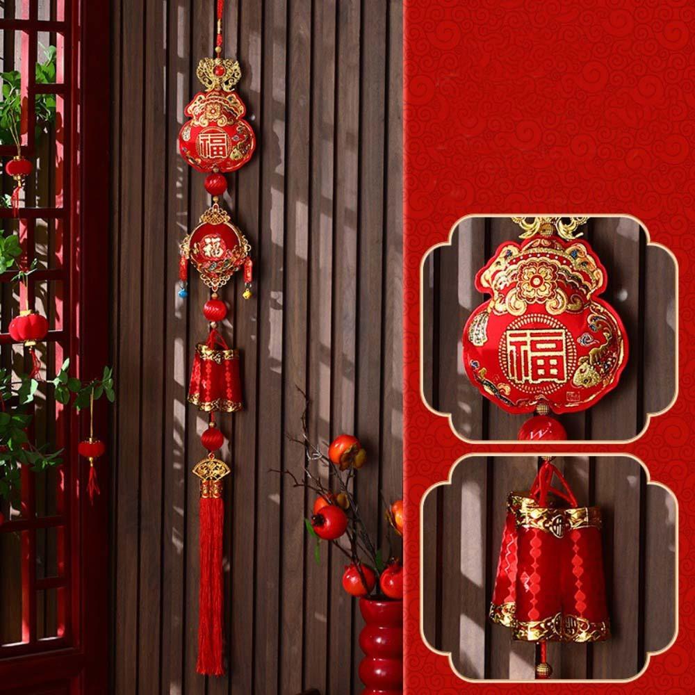 Fu Word Spring Festival Pendant Wind Chimes New Year Decorations Fashion Good Luck Ornaments  Home