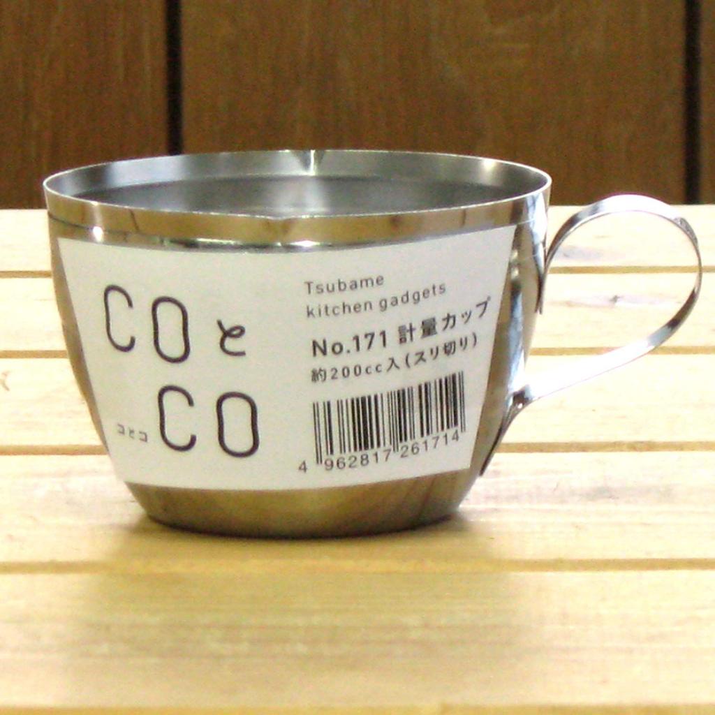 Shimotori Seisakusho Measuring Cup, 200cc, 18-8 Stainless Steel, Made in Japan, 171