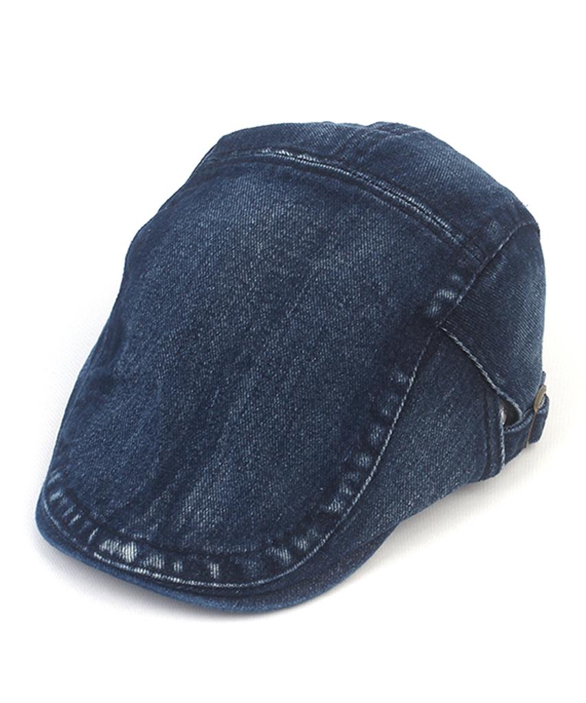 Hard Washing Dark Denim Sidebelt Hunting Cap