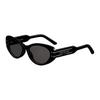 Cat Eye Sunglasses With Etched Frame Print Women Sunglasses Black DSGTB8UXR-14A0