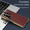 Funda de Cuero para Teléfono con Protección de Bisagra Lente para Samsung Galaxy Z Fold 8 Ultra Fold 7 Fold6 Fold5 4 3 Cubierta Dura a Prueba de Golpes