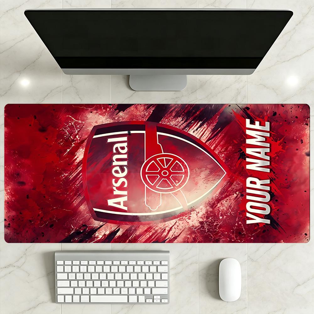 Arsenal F.c. Customized Name Mouse Pad Keyboard Mat Desktop Mouse Pad Non-Slip Rubber Base Perfect Gift for Gamers And Professionals