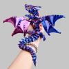 New  3D Printed Big Horn Dragon Model Toy Articulated Joints Action Figure Party Decoration Craft Gift