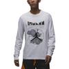 Nike T Shirts Men's Gray Crew Neck Moderate Straight Fit FD7005-100