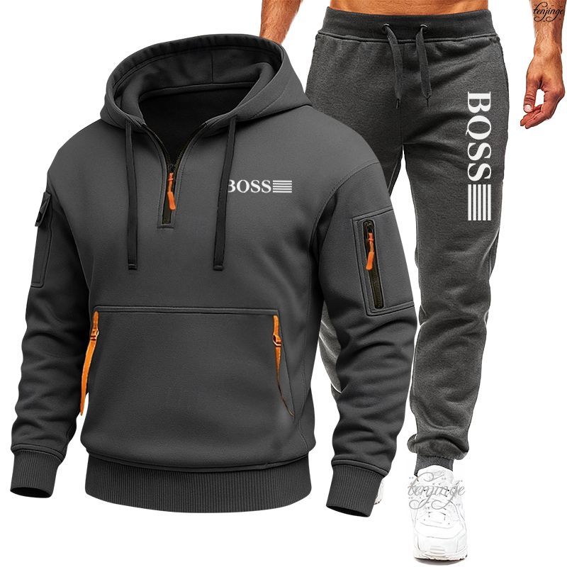 Pánská mikinová souprava Mikina na zip s více kapsami Outdoorový sportovní a volnočasový kabát