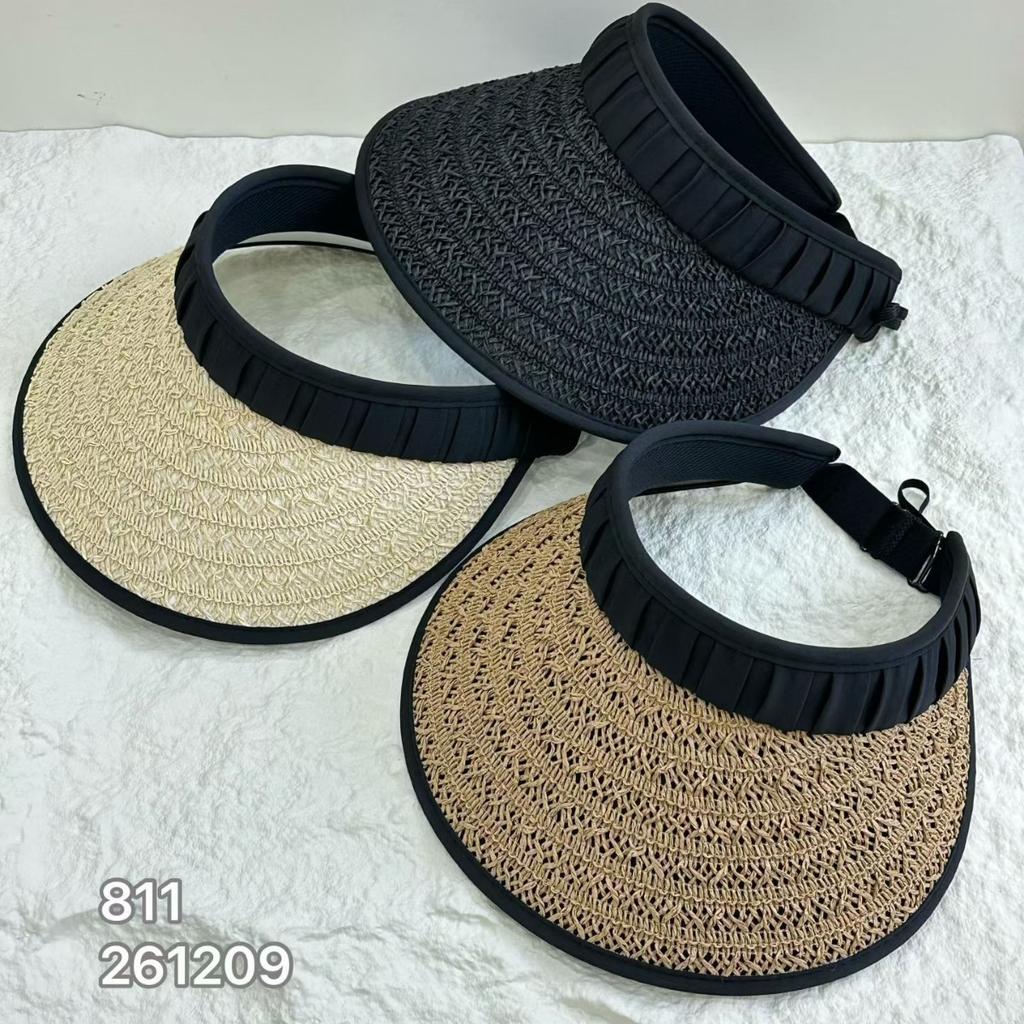 New straw summer face covering sun hat large brim vinyl sunshade sunscreen hat empty top hat outdoor beauty