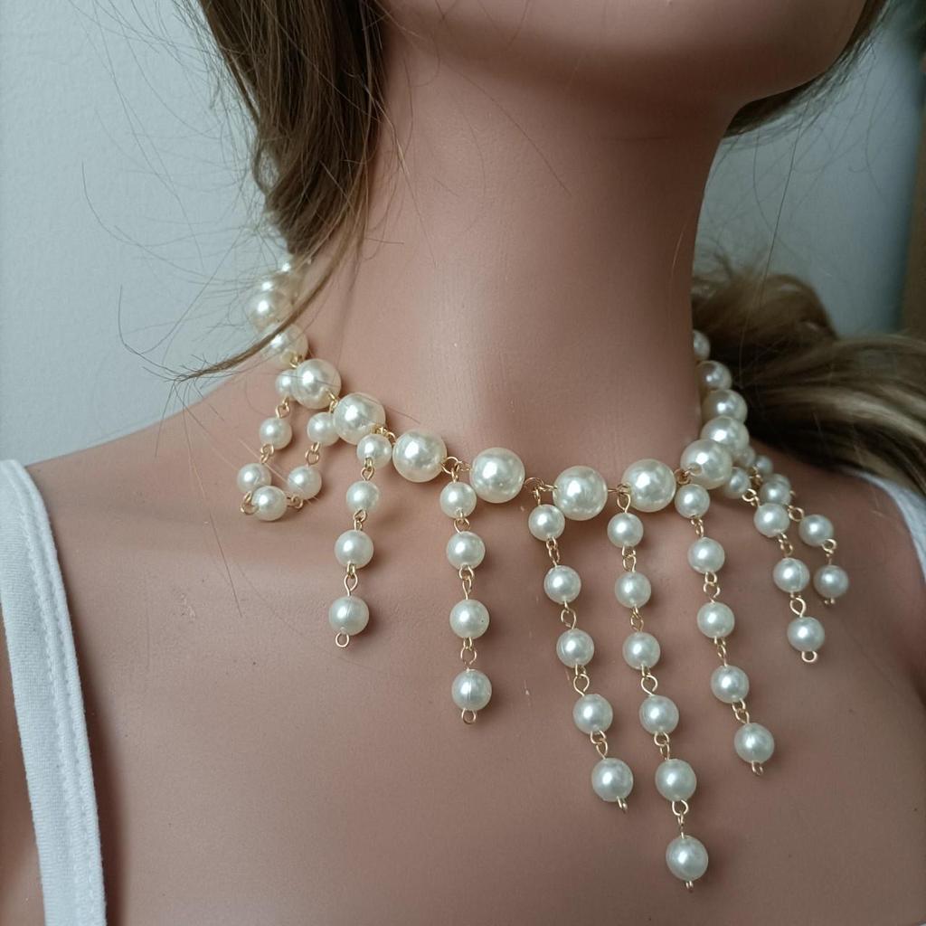 Retro Pearl Tassel Necklace: Stage Performance & Personality Beaded Ornament