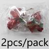 (2 Pcs/pack)8cm Metal Bell Berry Leaves Bow Horn Christmas New Year Decoration  Props Ornaments Clocks Gifts DIY Productio