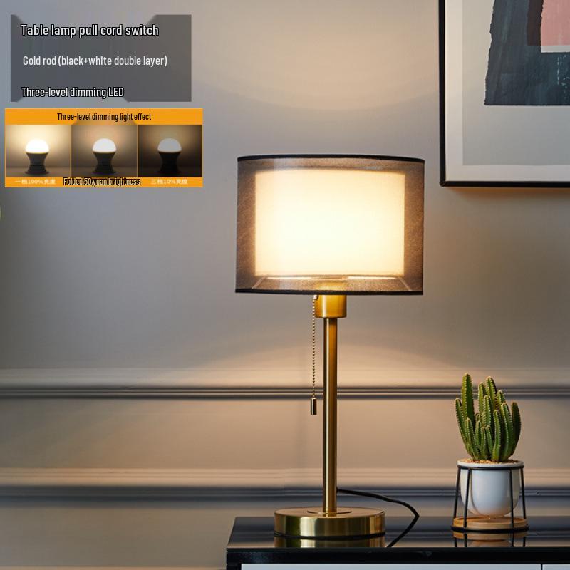 Modern Retro Mid-Century Luxury Bedside Table Lamp